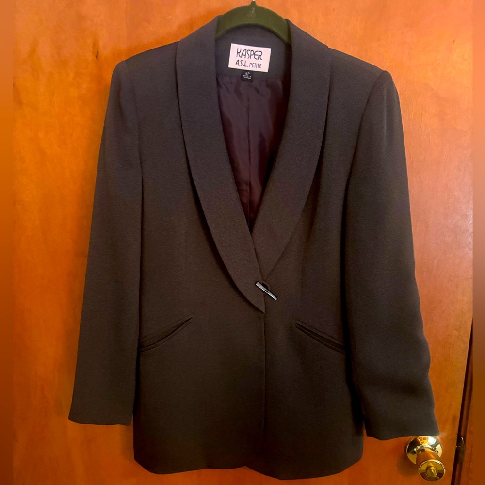 Kasper charcoal gray blazer size 6P